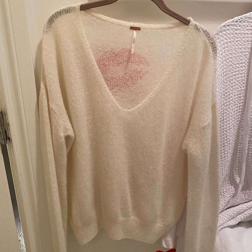 Free People Off-White Cashmere Sweater